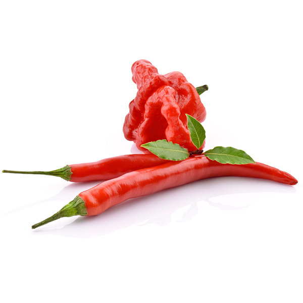 En elegant Peppar röd, Närodlad röd peppar med naturligt utseende och känsla. Detaljerad utformning med realistiskt bladverk. 