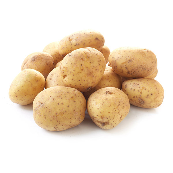 En elegant Potatis, Närodlad potatis med naturligt utseende och känsla. Detaljerad utformning med realistiskt bladverk. 